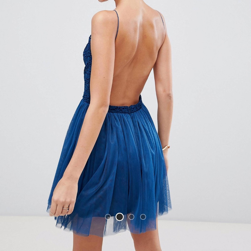Asos Design open back tulle dress
